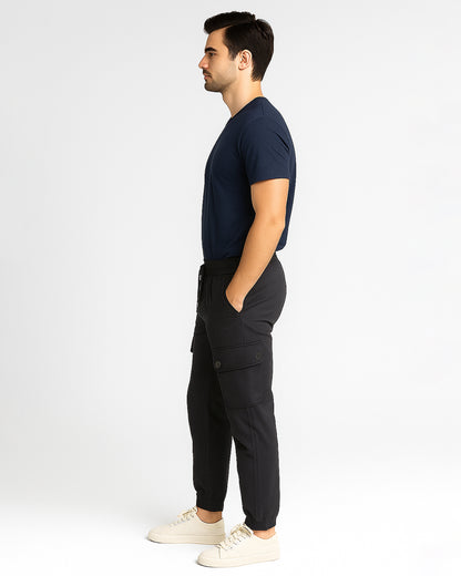 Zelig Branded Men's Joger Cargo Black Color CFP-36