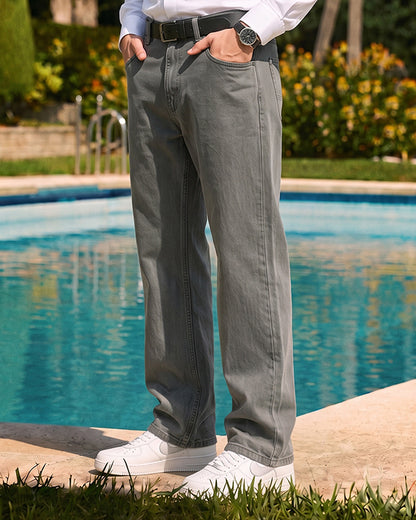 PullnBear Branded Baggy Denim Jeans- Sea Green MJ-25