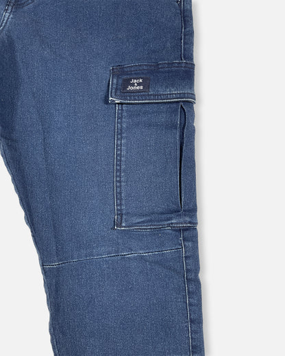 JCK&JONS Branded Men's Cargo Fit Pant Blue Color CFP-05