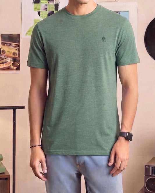 Spring Fld Branded Men's Forest Green  Tee MT-38