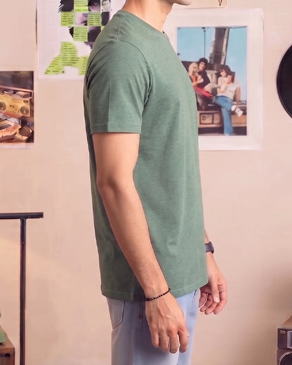 Spring Fld Branded Men's Forest Green  Tee MT-38