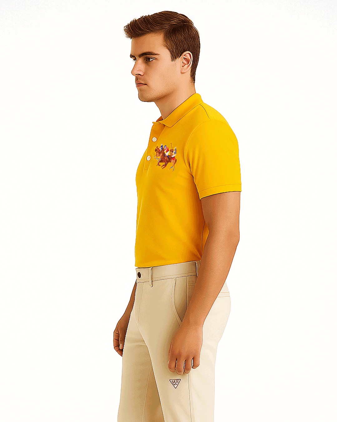 Ralp Laren Branded Polo T-shirt Yellow Color Mpt-49