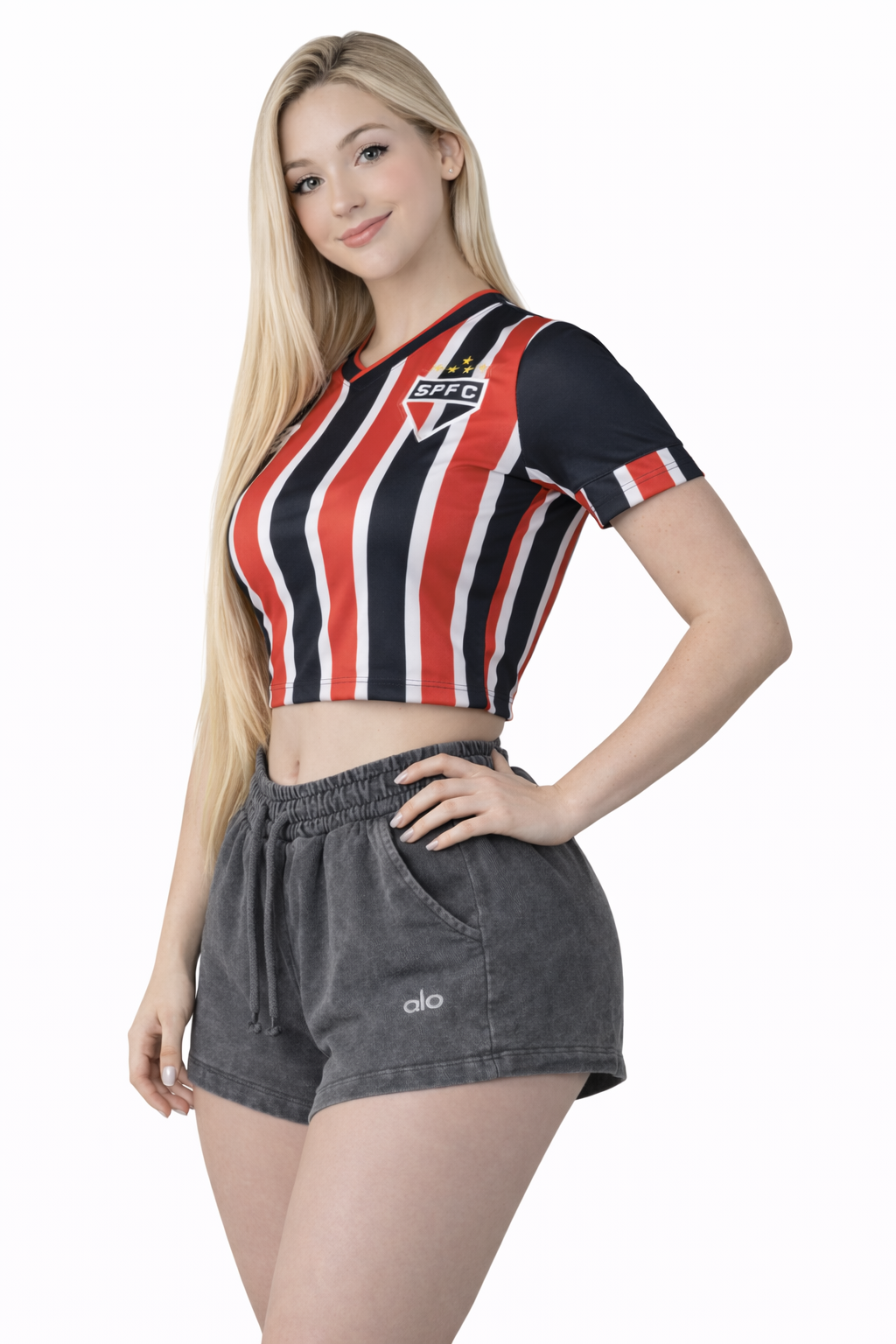 ALOS branded Womens Shorts-Charcoal grey MWS-23