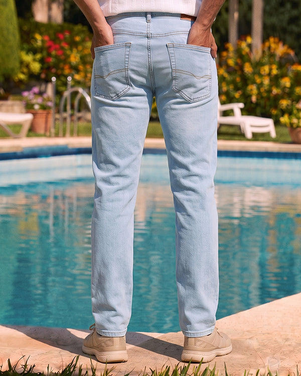 Pepy Branded Slim-Fit Jeans-Ice Blue MJ-26