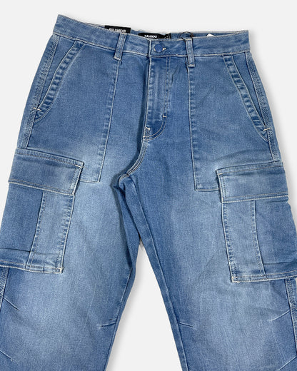 PullNBear Branded Men's Cargo Fit Pant Blue Color CFP-09