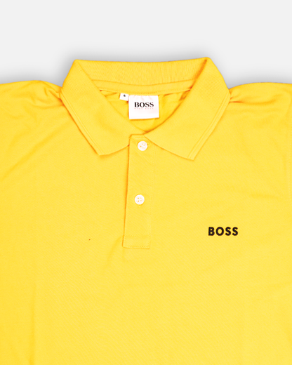 Bossy Hug Branded Polo T-shirt Yellow Color Mpt-50