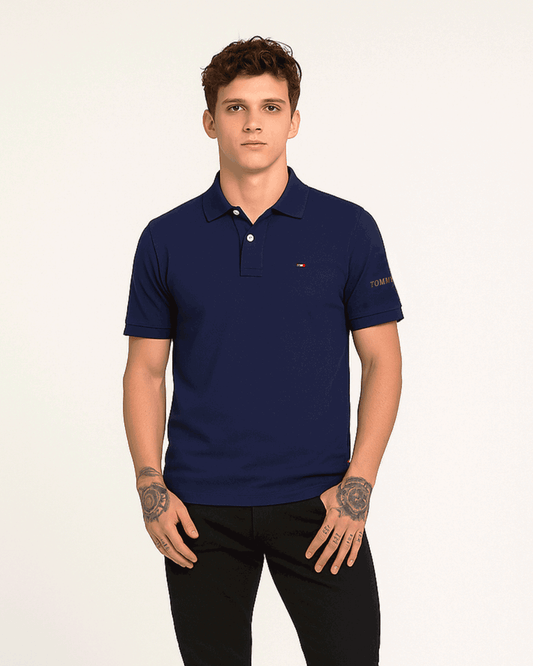 TOMIE Branded Polo T-shirt Navy Blue Color Mpt-26