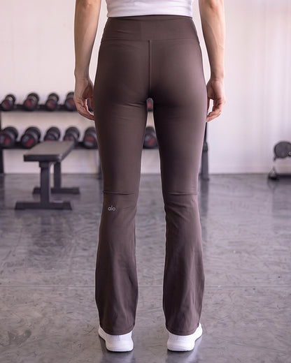 Alos Branded Women's Athletic Yoga Tights - Brown WTS-03