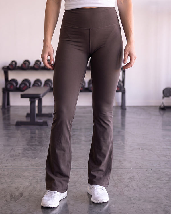 Alos Branded Women's Athletic Yoga Tights - Brown WTS-03