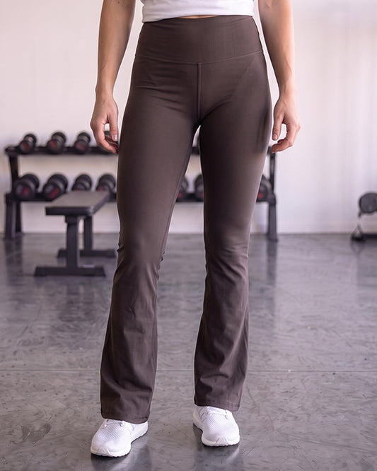 Alos Branded Women's Athletic Yoga Tights - Brown WTS-03