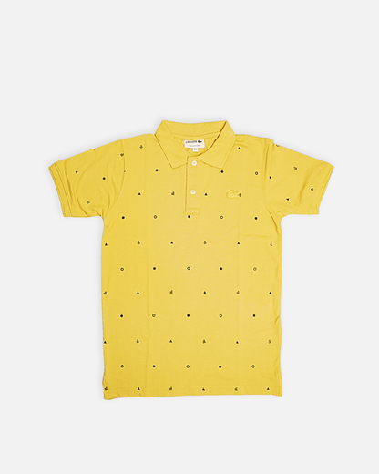 Lacostie Branded Polo T-shirt Mustard Color Mpt-45