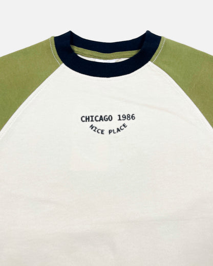 ZARRAA Branded  Boy's White & Green Color T-shirt BTS-02