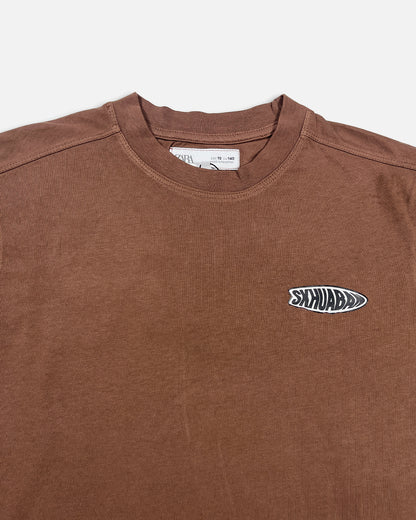 ZARRAA Branded  Boy's Camel Brown Color T-shirt BTS-16