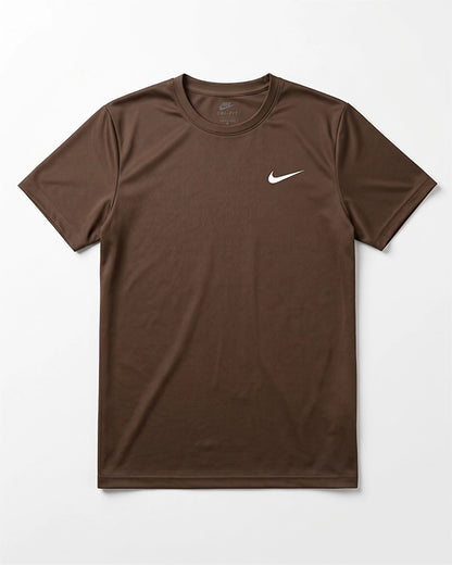 Nikk Branded Men's Essential Performance Athletic T-Shirt - Coffee Brown MDT-43