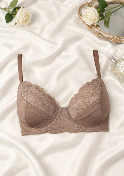 Brande Elegant Nude Lace Underwire Bra WBS-11