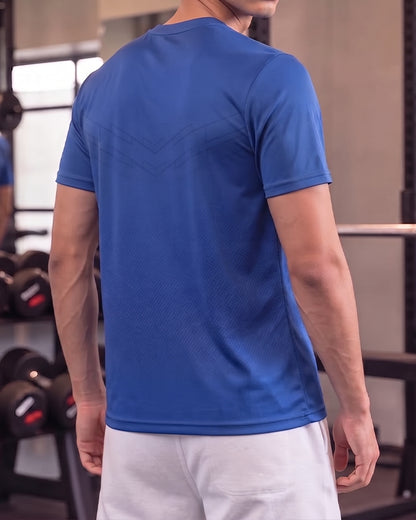 Adeds Men's Dry Fit T-Shirt – Blue MDT-22