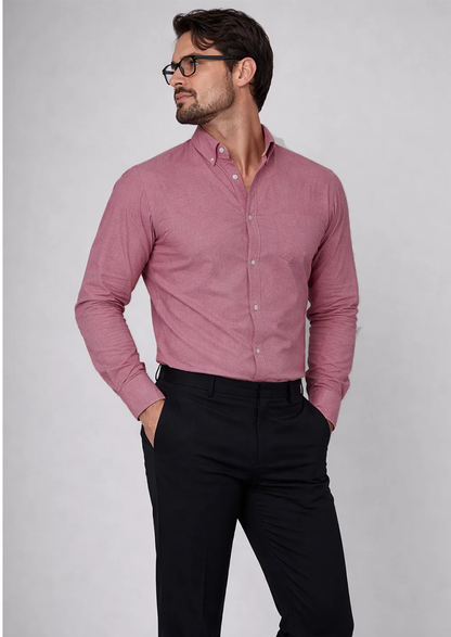 Zelig Branded Mens Formal Shirt-Bright Rose MFS-34