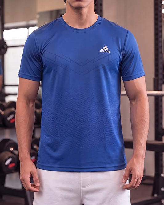 Adeds Men's Dry Fit T-Shirt – Blue MDT-22