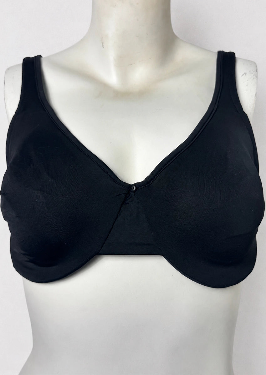 Classic Black Seamless Everyday Full-Coverage Bra WBS-08