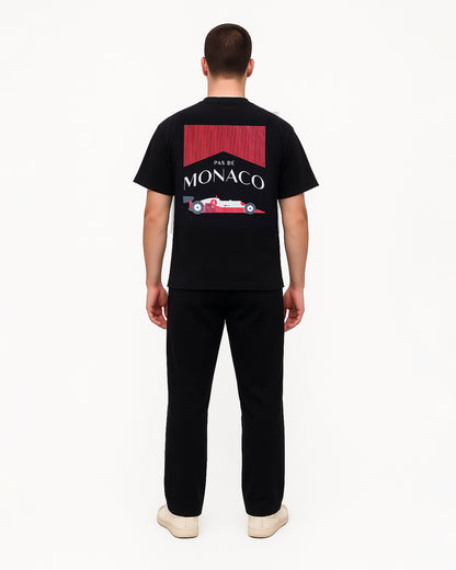 Branded Black Drop Shoulder Tee MT-12