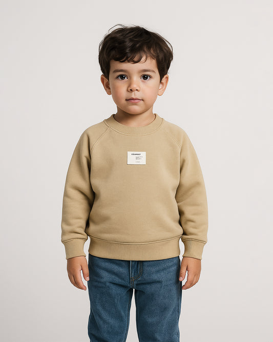Zarraa Boy's Beige Color Crewneck Sweatshirt BSWT-02