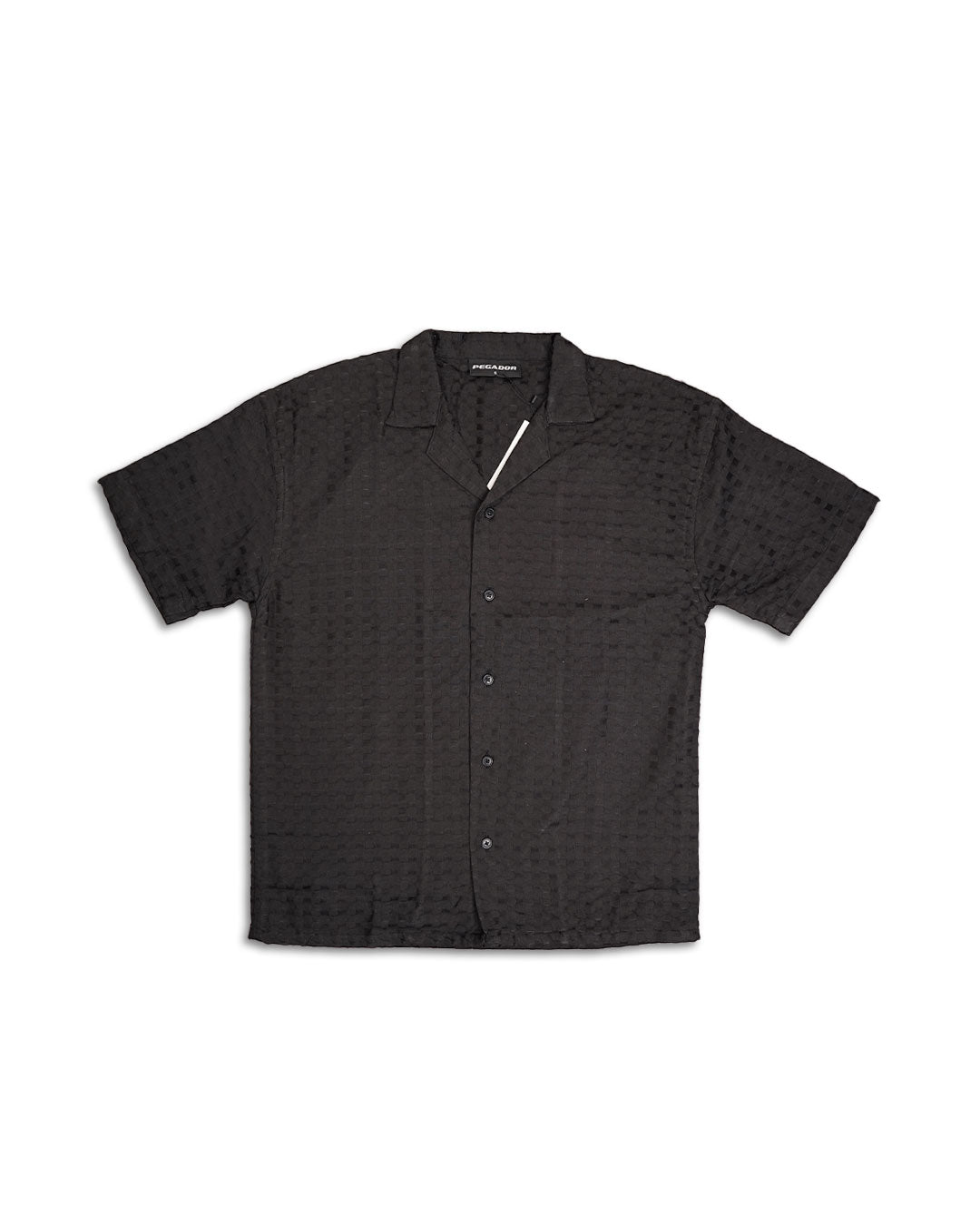 Pegadoor Branded Men's Textured Co-ord Set Black Color MCDS-08