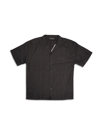 Pegadoor Branded Men's Textured Co-ord Set Black Color MCDS-08
