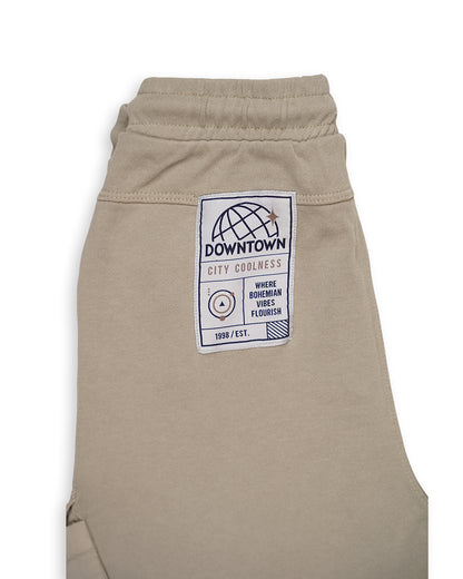 Kids’ Premium Beige Cargo Jogger Pants – Unisex
