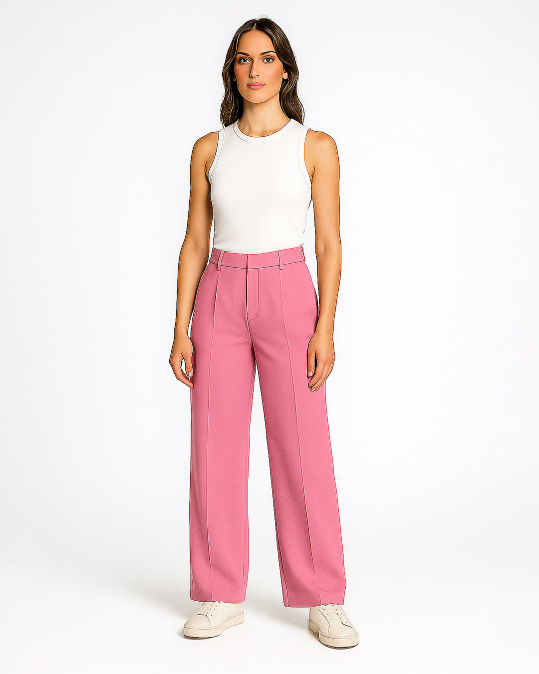 BOOH Branded Women’s Ribbed Tank Top – White WTT-07