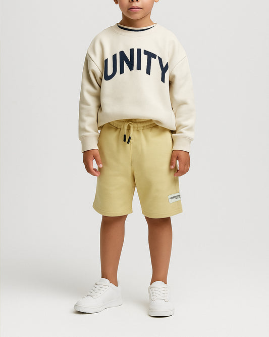 ZARRAA Boy's Premium Shorts Light Yellow Color BST-15