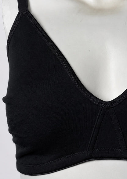 Branded Women's Black Everyday Comfort Cotton Bra WBS-13