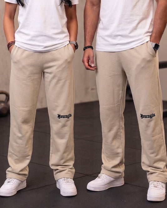 Younglay Branded Unisex Wide-Leg Trouser - Khaki UT-32