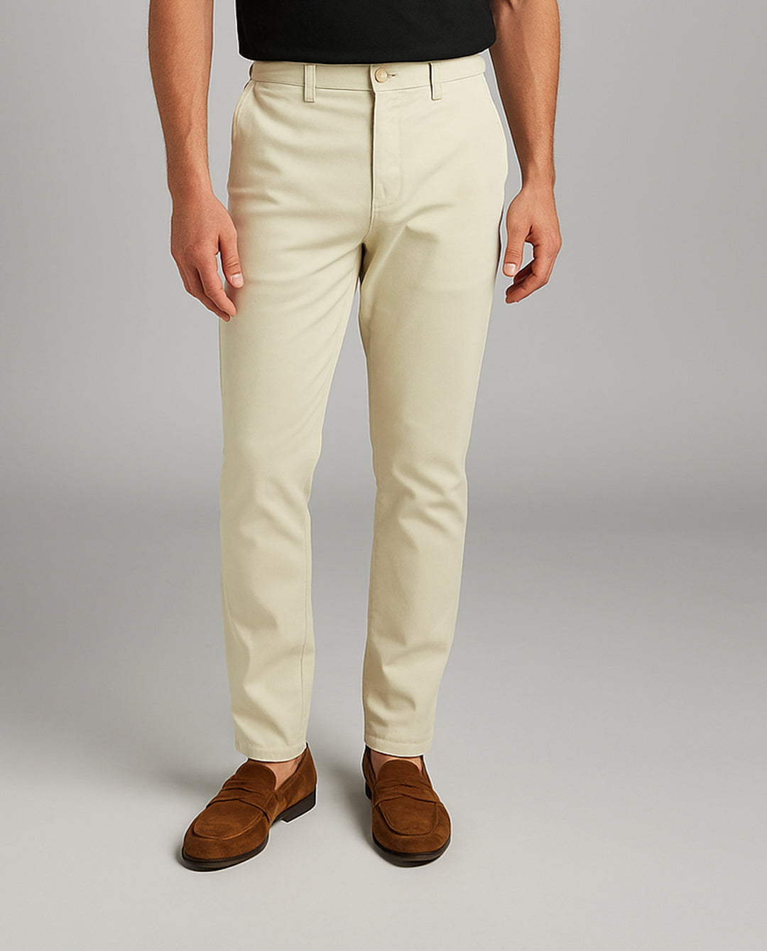 Zelig Branded Men's Slim Fit Chino Pant Off White Color MCP-12