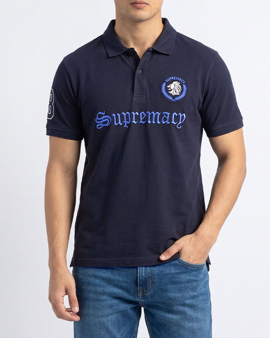 Girodano Branded Polo T-shirt Navy Blue Color Mpt-56