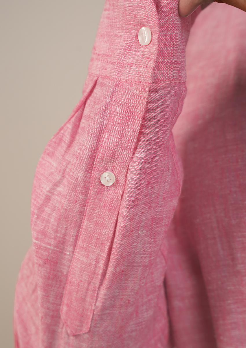 Moos Branded Mens Casual Shirt-Salmon Pink MCS-45