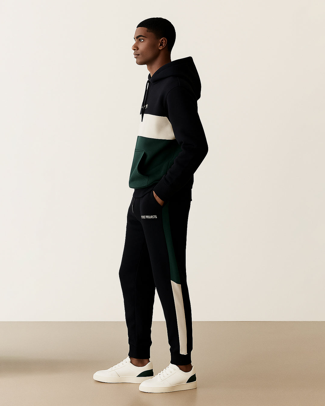 Primk Branded Winter Unisex Pemimum Fleece Tracksuit Co-ord set– Black | Green | Off-White UCS-01