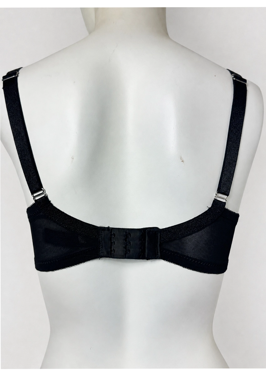 Primarky Premium Elegant Black Lace Full-Figure Bra WBS-06