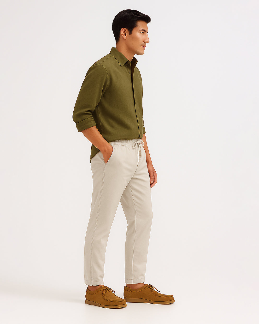 Zelig Branded Men’s Essential Jogger Pants –  Off White CFP-47