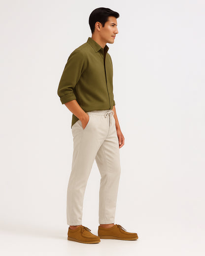 Zelig Branded Men’s Essential Jogger Pants –  Off White CFP-47