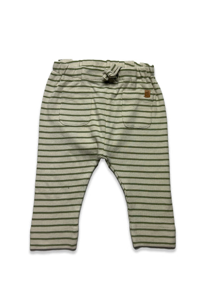 Branded Kids Trouser Cream color with light green stripes KUT-01