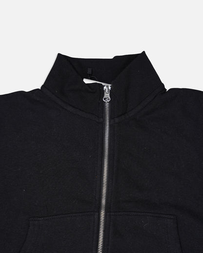 Women’s Black Cropped High-Neck Zip-Up Sweat Jacket WJ-06