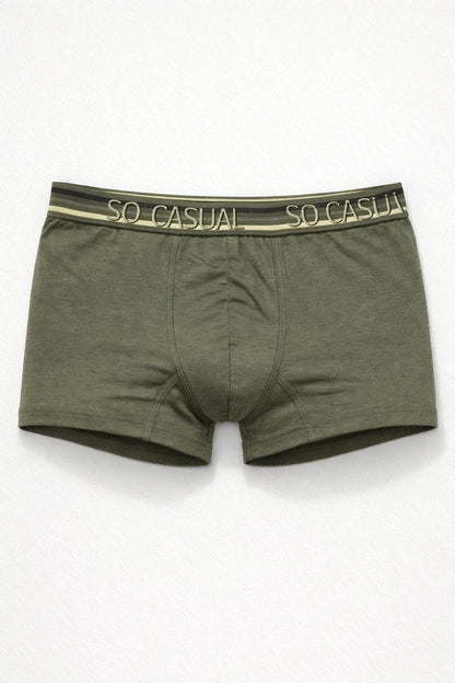 Branded So Casual Men’s Boxer Briefs – Olive Green BR-02