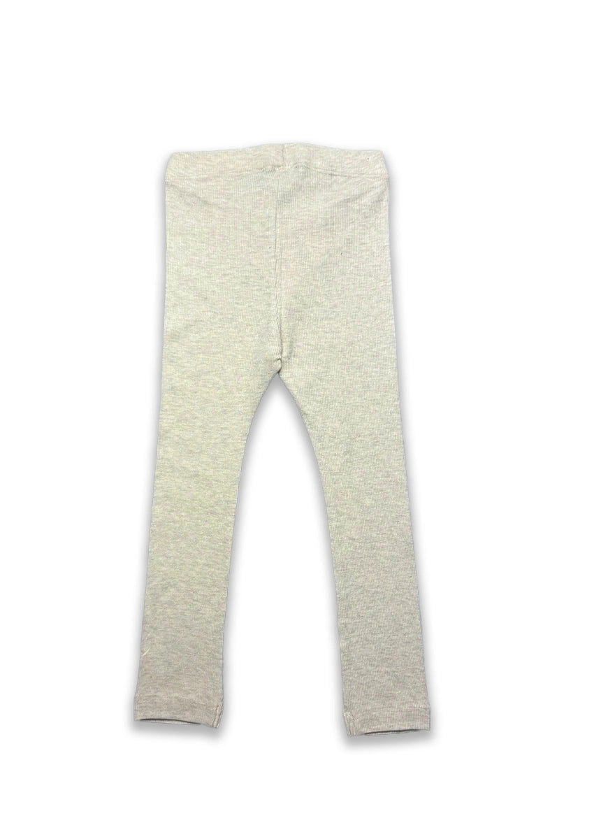 Branded Girl's Melange Grey Ribbed Tights GTD-22