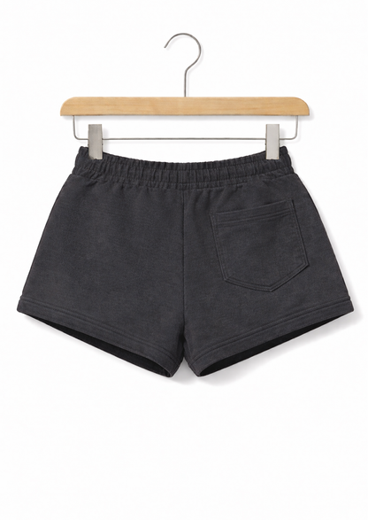 ALOS branded Womens Shorts-Washed Black MWS-22