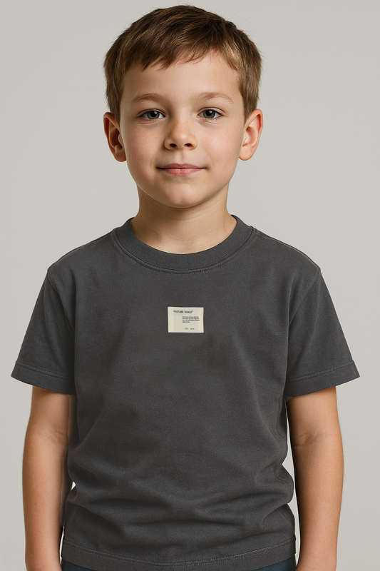 ZARRAA Branded  Boy's Stone Grey Color T-shirt BTS-10