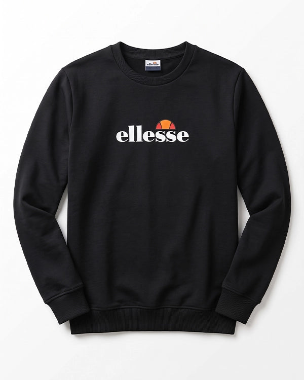 Branded Mens Black Crewneck Sweatshirt Sp-33