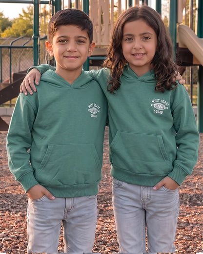 Branded Kids "West Coast Skate Squad" Green Hoodie Sp-14