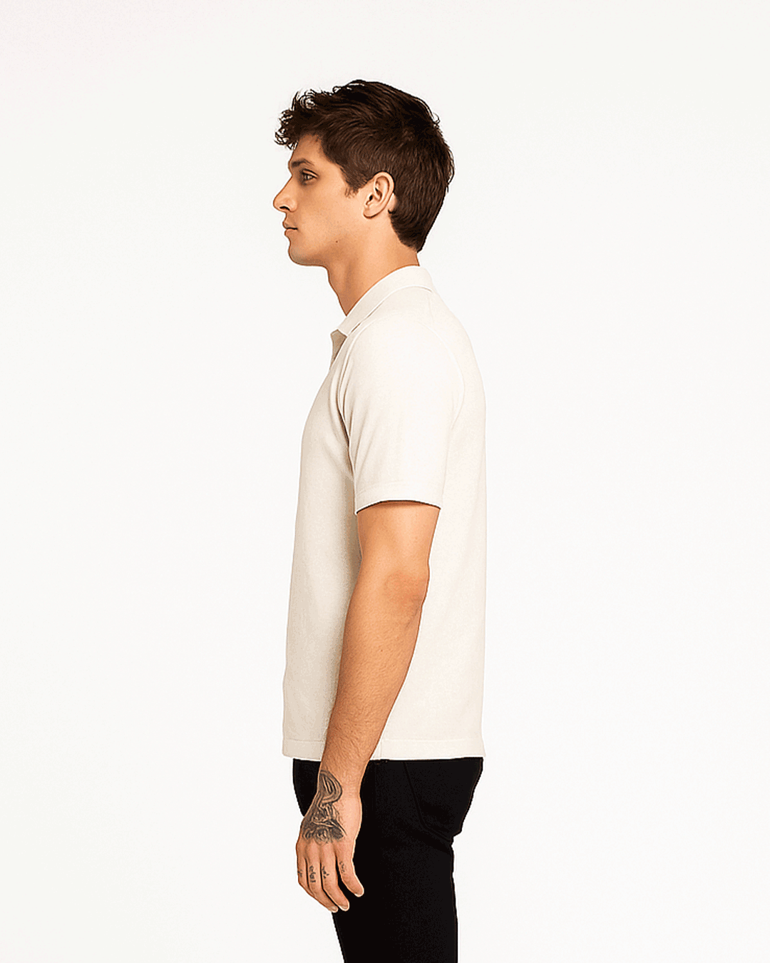 Spark Branded Polo T-shirt Off White Color Mpt-67