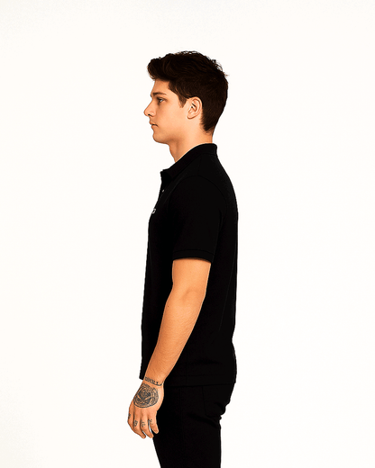 Lacostie Branded Polo T-shirt Black Color Mpt-34