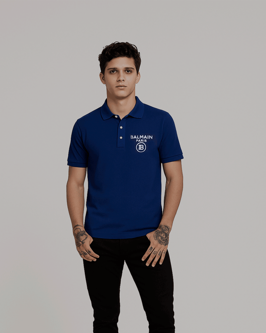 Balmen Pars Branded Polo T-shirt Navy Blue Color Mpt-28